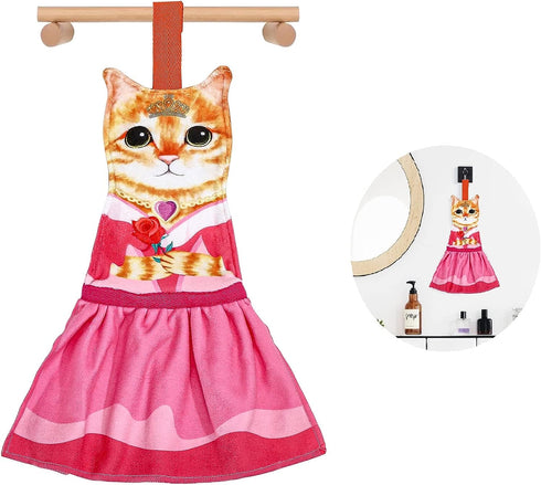 Cat Funny Hand Towels for Bathroom Kitchen